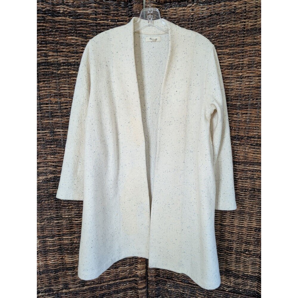 Madewell Wool Blend Langley Swing Coat Women's XXS Cream Minimalist Oversized